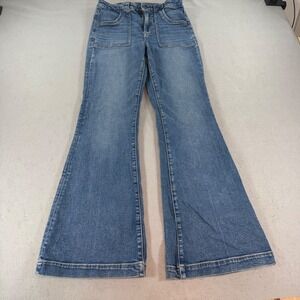 American Eagle Super Hi Rise Flare Jeans Patch Pocket Women 6